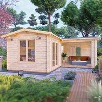 Shire Log Cabin 44 mm Suzy 18 G x 18 ft, Brown