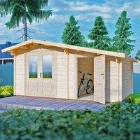 Shire Log Cabin 44 mm Deko 16 G x 10 ft, Brown