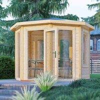 Shire Log Cabin 44 mm Pavillion 10 ft x 10 ft, Brown