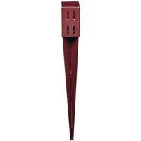 Samuel Alexander 75mm x 75mm (3" x 3") Metal Garden Fence Post Holder & Spike