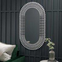 Gallery Direct Somers Oval Mirror 700X1210Mm, Silver