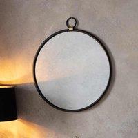 Gallery Direct Burnie Black Round Mirror 610X700Mm, Black
