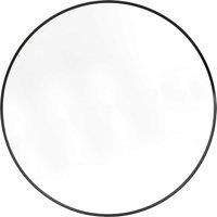 Gallery Direct Heyfield Large Round Mirror Black 800X35X800, Black