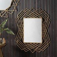 Gallery Direct Sandstone Rectangle Mirror Gold 940X40X1095Mm, Gold