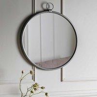 Gallery Direct Burnie Silver Round Mirror 610X700Mm, Silver