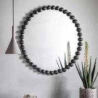 Gallery Direct Calista Round Mirror Black 800X50X800Mm, Black