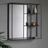 Gallery Direct Bancroft Mirror Shelf Black 600X120X650Mm, Black