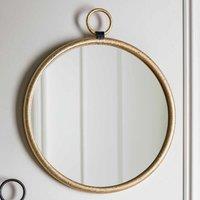 Gallery Direct Burnie Gold Round Mirror 400X20X470Mm, Gold