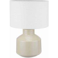 Pacific Nora Cream Crackle Effect Table Lamp, Cream