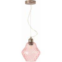 Pacific Lisbon Rose Optic Diamond Glass Pendant, Pink