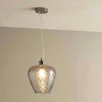 Pacific Almada Textured Clear Glass Electrified Pendant, Clear