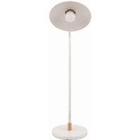 Pacific Camden Matt White Metal Angle Arm Task Table Lamp, White