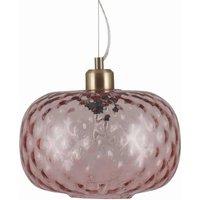 Pacific Azores Rose Textured Glass Oval Pendant, Pink
