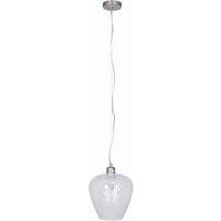 Pacific Textured Clear Glass Electrified Pendant, Clear