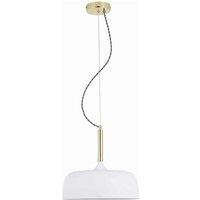 Pacific Anke Matt White Domed Metal Pendant, White