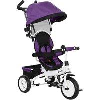 HOMCOM 6 In 1 Kids Trike, Stroller With Handle - Purple, Purple