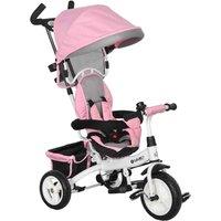 HOMCOM 6 In 1 Kids Trike, Stroller With Parent Handle, Pink, Pink