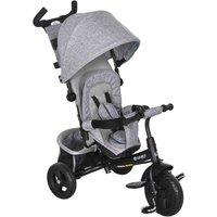 HOMCOM 6 In 1 Kids Trike, Stroller With Parent Handle, Grey, Grey