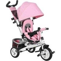 HOMCOM 6 In 1 Kids Trike, Stroller With Parent Handle, Pink, Pink