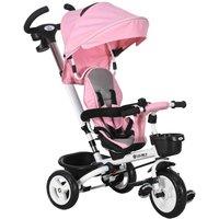 HOMCOM 6 In 1 Trike For Toddler 1-5 Years - Pink, Pink
