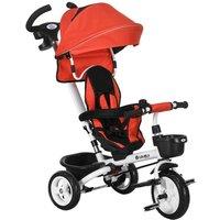 HOMCOM 6 In 1 Trike For Toddler 1-5 Years - Red, Red
