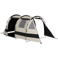 Outsunny Blackout Camping Tent With Bedroom Khaki, Brown