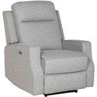 HOMCOM Electric Armchair, Fabric Recliner With Usb Port, Grey, Grey