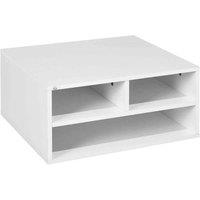 HOMCOM Desktop Printer Stand With, Desk Organiser, White