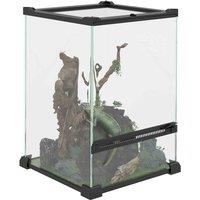 PawHut Glass Reptile Terrarium, 12L Vivarium, Black