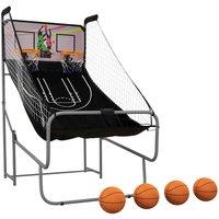 Sportnow Basketball Arcade Game With Double Hoops And Scorer, Black