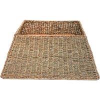 Ivyline Seagrass Foldable Square Tree Skirt H26Cm W60Cm, Brown