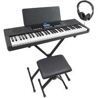 Axus 61 Note Slimline Portable Keyboard Package, Black