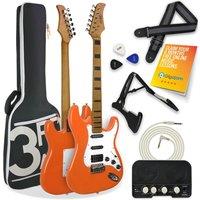 3Rd Avenue Stateside Series Electric Guitar Pack - Canyon Orange, Orange