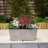 Garden Gear Trough Metal Effect Steel 38Cm, Grey