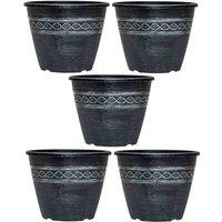 Garden Gear Wavy Design Planter 27.5Cm X 5, Grey
