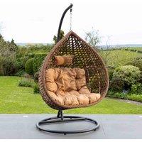 Artemis Home Henley Swing Egg Pod Chair - Brown, Brown