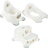 Keeeper Winnie The Pooh Baby Potty toilet Seat & Double Step Stool Set, Multi