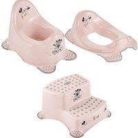 Keeeper Minnie And Mickey Mouse Baby Potty toilet Seat & Double Step Stool Set, Multi