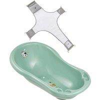 Keeeper Green Funny Farm Baby Bath 84Cm with Plug & Baby Bath Net, Multi