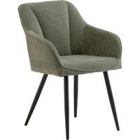 World Furniture Set Of 2 Hugo Fabric Dining Chair - Mint Green Black Leg, Green