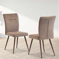 World Furniture Set Of 2 Murano Fabric Dining Chair - Mocha Wenge Leg