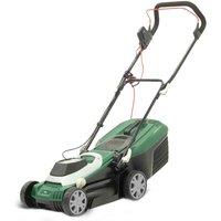 Webb Classic 33Cm 13inch Electric Rotary Lawnmower With Rear Roller, Green