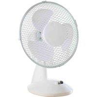 Daewoo 9 Inch Desk Fan, White
