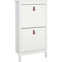 Indoor Furniture Group Furniture To Go Barcelona Shoe Cabinet 2 Flap Door White, White