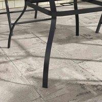 Outsunny Garden Dining Table W/ Umbrella Hole, Dining Table For 4, Brown, Brown