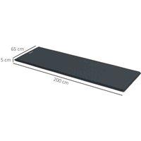 Outsunny Self-inflating Single Sleeping Pad Air Bed w/ Carry Bag, Grey, Grey