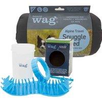 Henry Wag Alpine Travel Snuggle Bed/Pet Paw Cleaner Combo, Multi