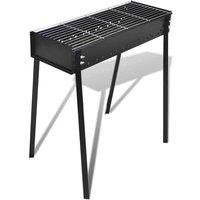 vidaXL BBQ Stand Charcoal Barbecue Square 75 x 28 cm, Black