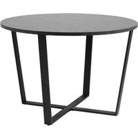 Indoor Furniture Group Amble Round Dining Table With Black Marble Effect Top, Black