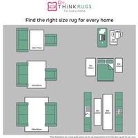 Think Rugs Bay Grey Rectangle 060 x 120cm Polyester Plain Shaggy, Grey
